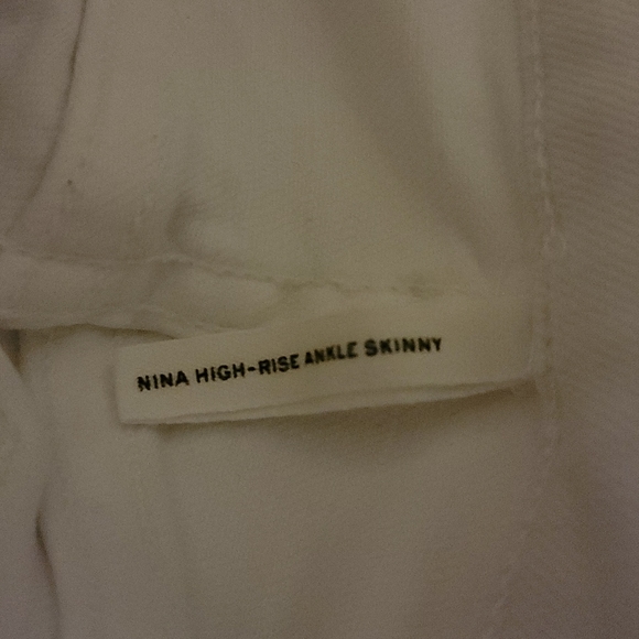 Rag&Bone Nina White Stretch High Rise Annkle Skinny Jeans size 26 - Picture 5 of 6